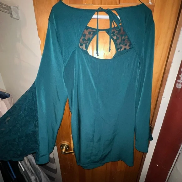 Altard State Long Sleeve Green Dress